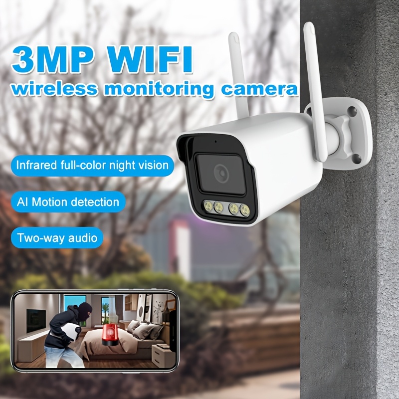 3mp outdoor wifi bullet camera long range night Temu Morocco