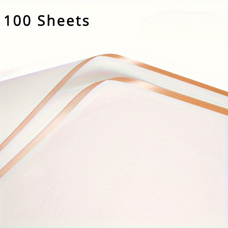 Image of 100 Sheets Of Transparent Film, Korean Waterproof Wrapping Paper, , Fresh Flower Packaging Materials.