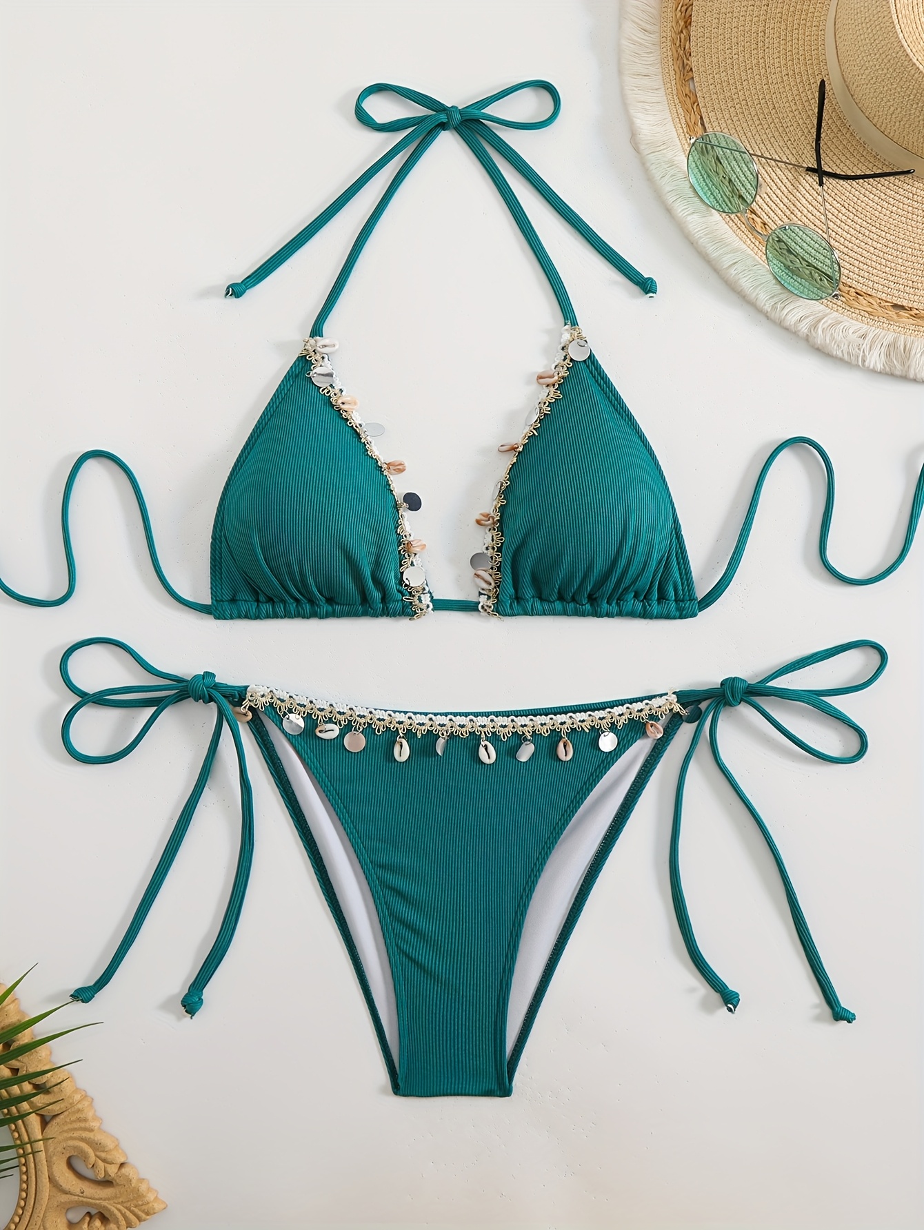 costume bagno bikini in tessuto tinta Temu Switzerland