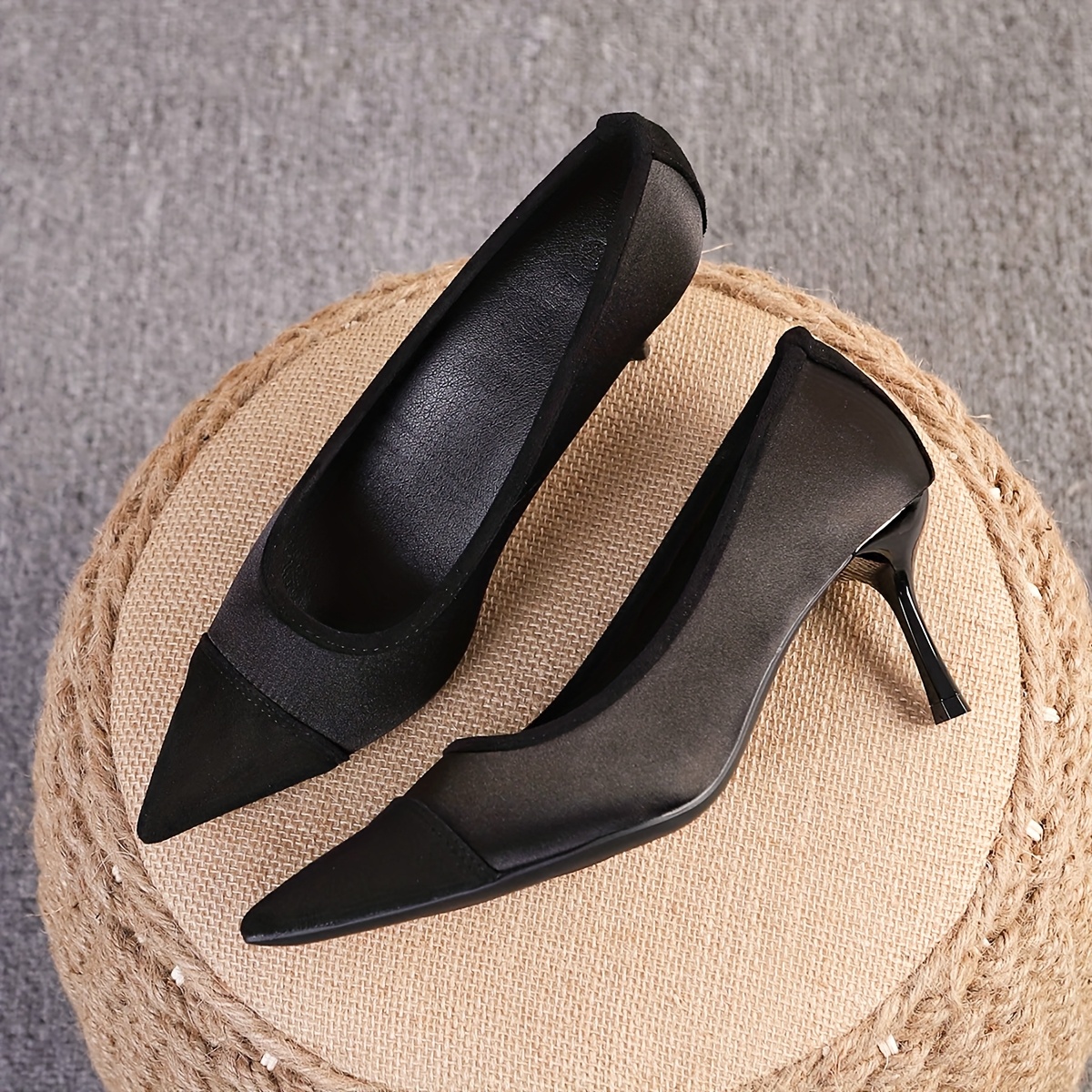 TEMU Pointed-toe Shallow-mouth Stiletto Women's Shoes, Versatile Flat Shoes For Women, Fashionable Shoes, High Heels. In Large Sizes 35-43, Women