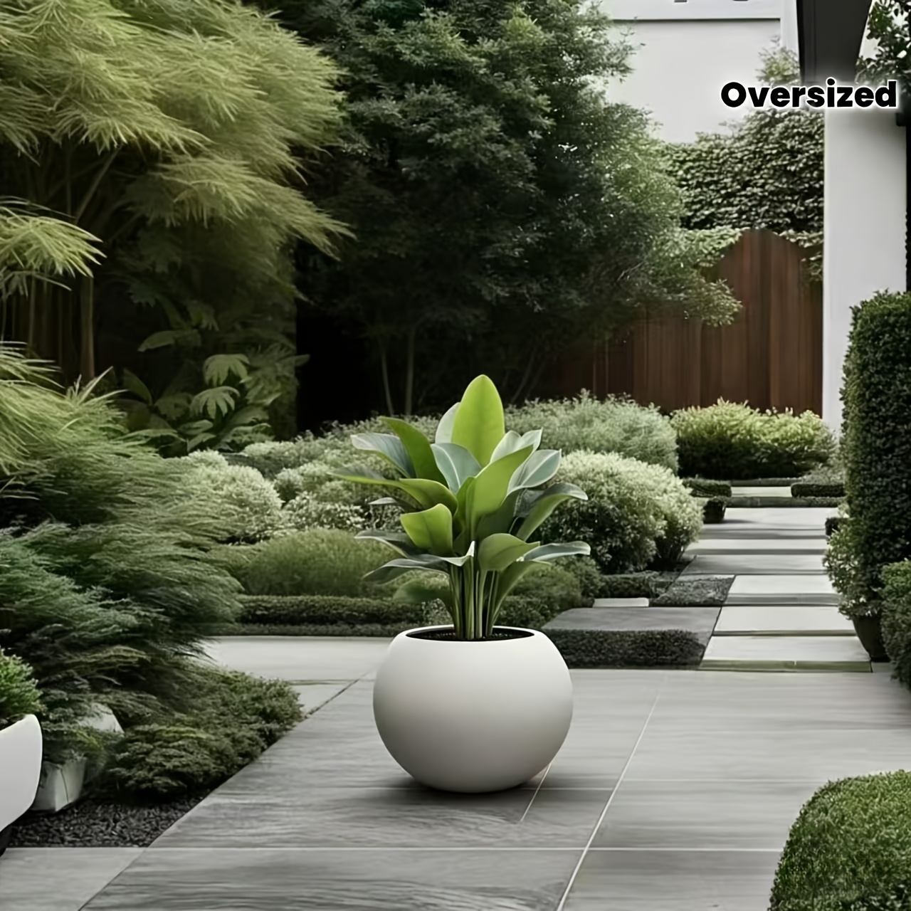 1pc a Large Imitation Rock Planter in Beige, Made of Weather-Resistant Plastic. This Sizable Floor Model Measures 40.01cm by 32.0cm And Is Perfect for Artificial Plants, Various Large Greenery