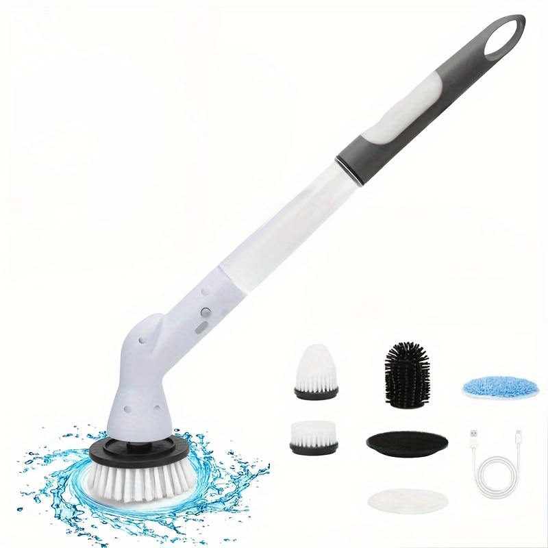 CANB-IU88 Cordless Electric Spin Scrubber - IPX7 Waterproof With 6 Brush Heads