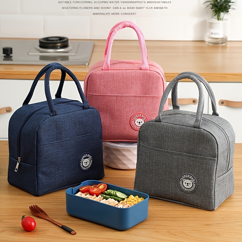 

1pc Waterproof Portable Thermal Bag Insulation Lunch Box Bag Thermal Bag Lunch Bag Thickened Lunch Bag