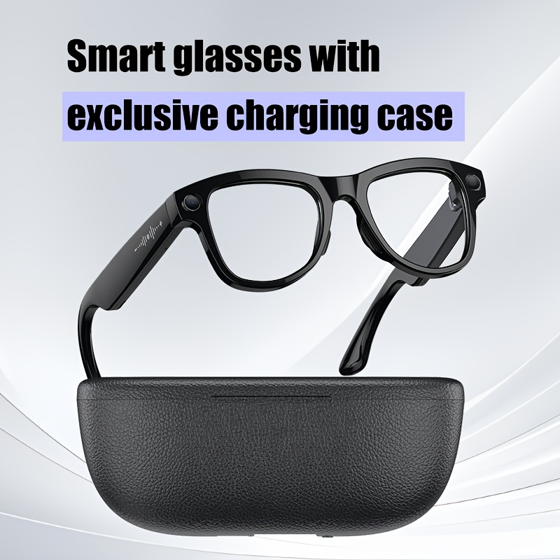 Lunettes intelligentes Zhizhi AI avec caméra haute définition 4K, enregistrement vidéo, interprétation simultanée GPT/recognition d'objets, lunettes intelligentes AI avec caméra et audio pour hommes et femmes Chatgpt