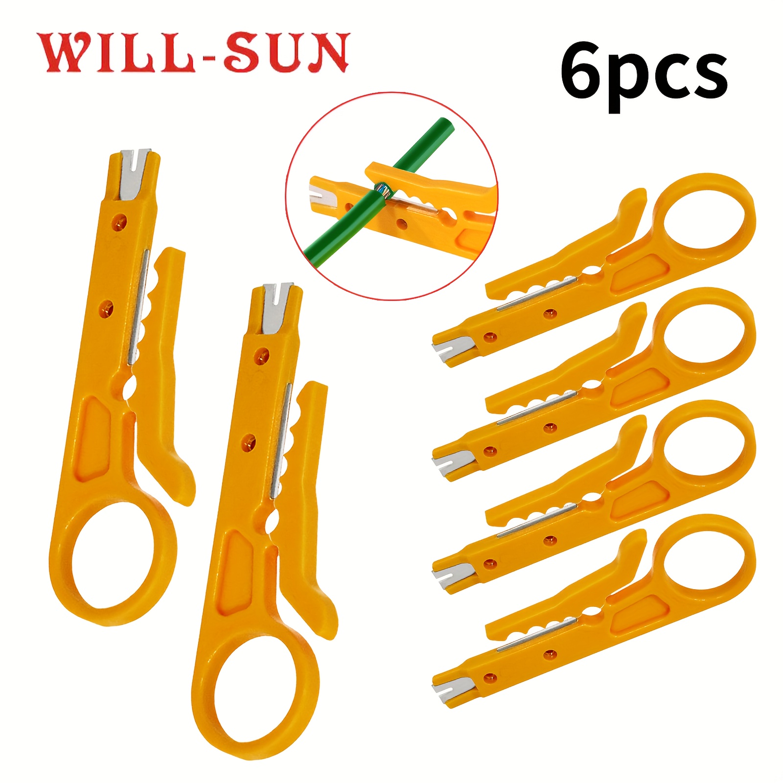 TEMU 6pcs/8pcs/12pcs/16pcs Mini Wire Cable Strippers, Cable Tools, Punching Tools, Wire Strippers, Cable Strippers, Electrician Strippers,