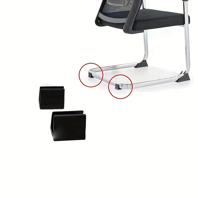 Image of Anti-tilt Square Tube Chair Leg Pads For Office Chairs To Prevent And Provide Non-slip Protection