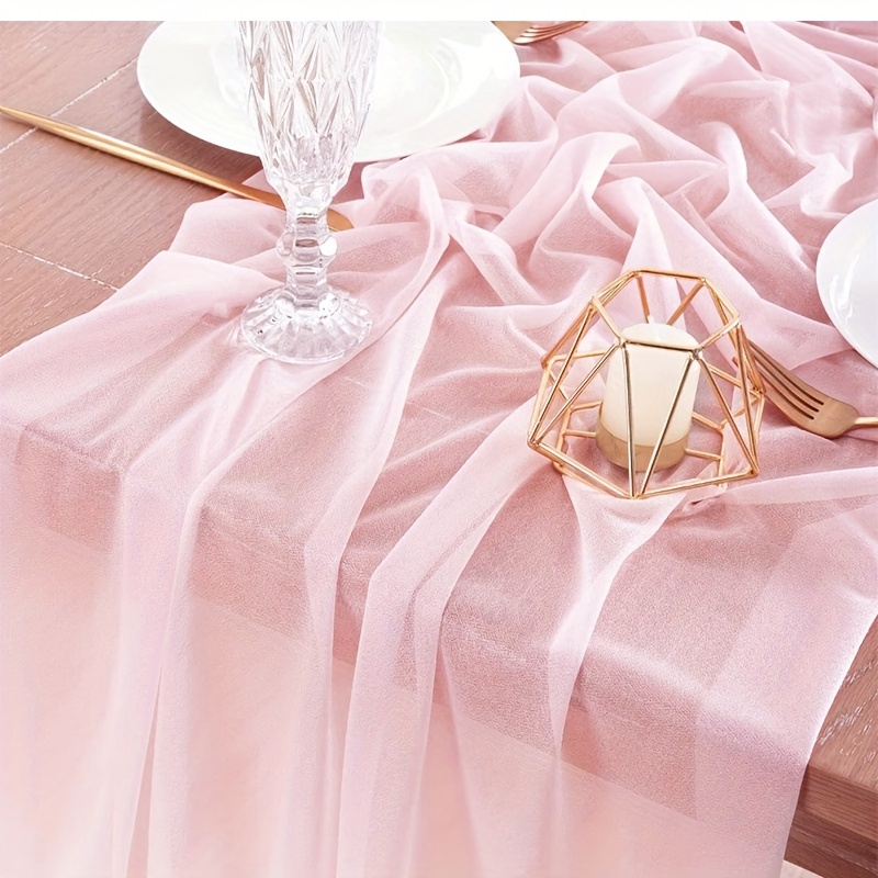 TEMU 1pc Wedding Table Runner Artificial Carpet Tablecloth For Baby Shower Cloth Birthday Party Banquet Family Dinner Outdoors Tabletop Decoration