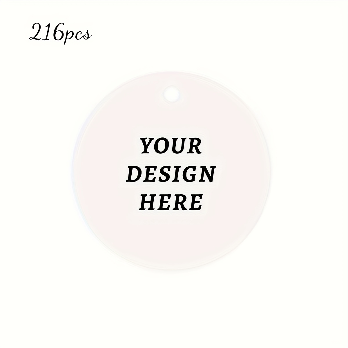 TEMU 108/216pcs Customized Round Labels, Personalized Customization, Clothing And Gift Packaging Labels, Text/logo/, Labels, Suitable For Item