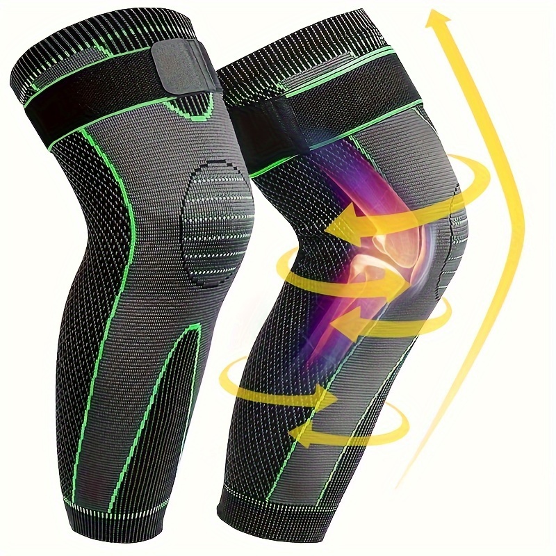 Paire de Jambières Compressives avec Bande Élastique, Adaptées aux Hommes  et Femmes, Longues pour Basketball, Football, Course à Pied, etc