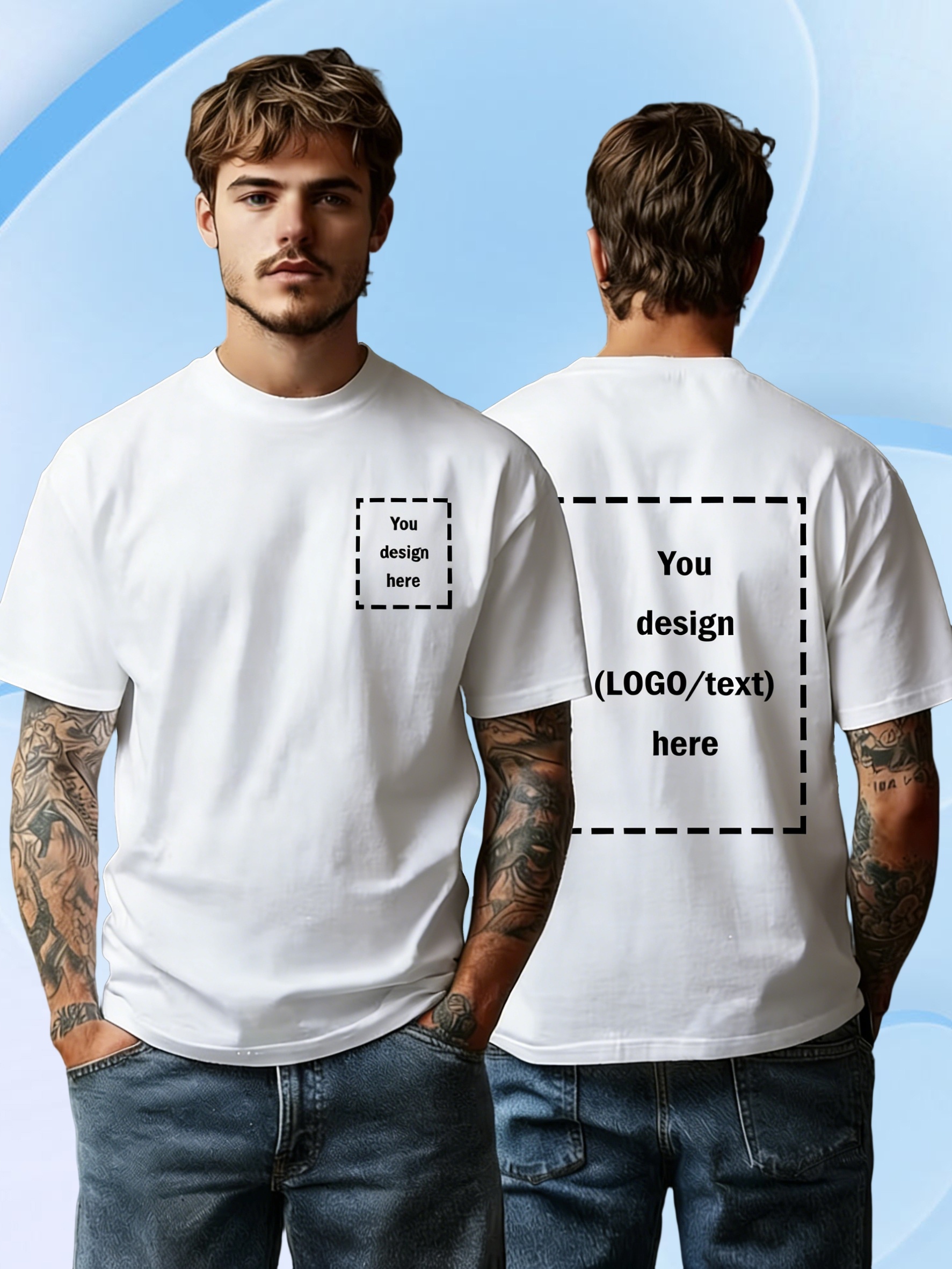 item picture mens custom logo photo personalized sports t shirt quick dry moisture wicking breathable fabric all   crew neck sleeveless fitness shirt suitable for running cycling swimming workouts self   design   logo photo