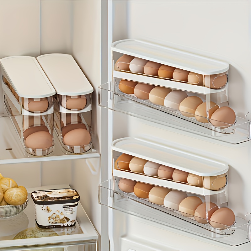 ultimate Automatic Egg Carton Compatible for Most Refrigerators - Multi-Tier Sliding Track Egg Storage Box with Auto-Rolling Eggs, Transparent View Door - Space-Saving Fridge, Hygienic Egg Holder (Ideal for Kitchen) 7 ultimate Automatic Egg Carton Compatible for Most Refrigerators - Multi-Tier Sliding Track Egg Storage Box with Auto-Rolling Eggs, Transparent View Door - Space-Saving Fridge, Hygienic Egg Holder (Ideal for Kitchen) - Image 7