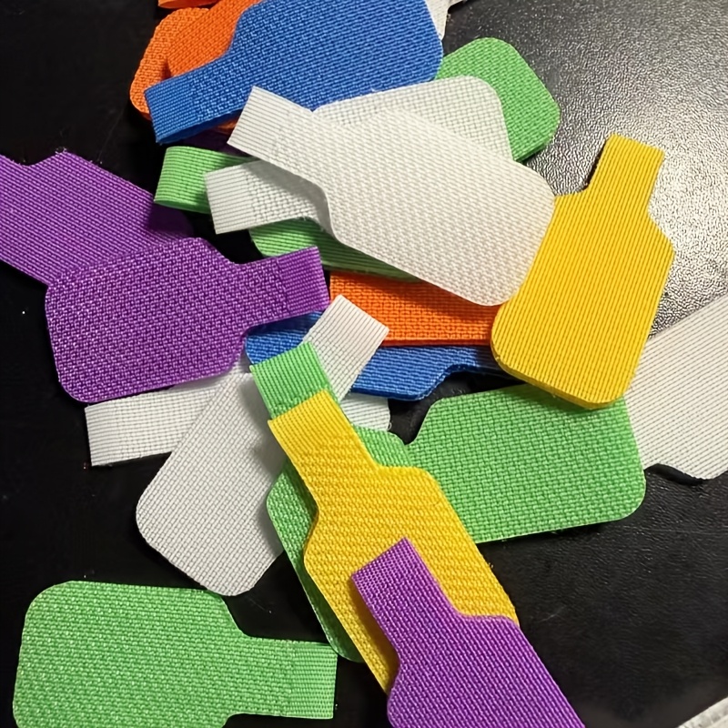 10pcs Random Color Cable Wire Labels for Cable Management
