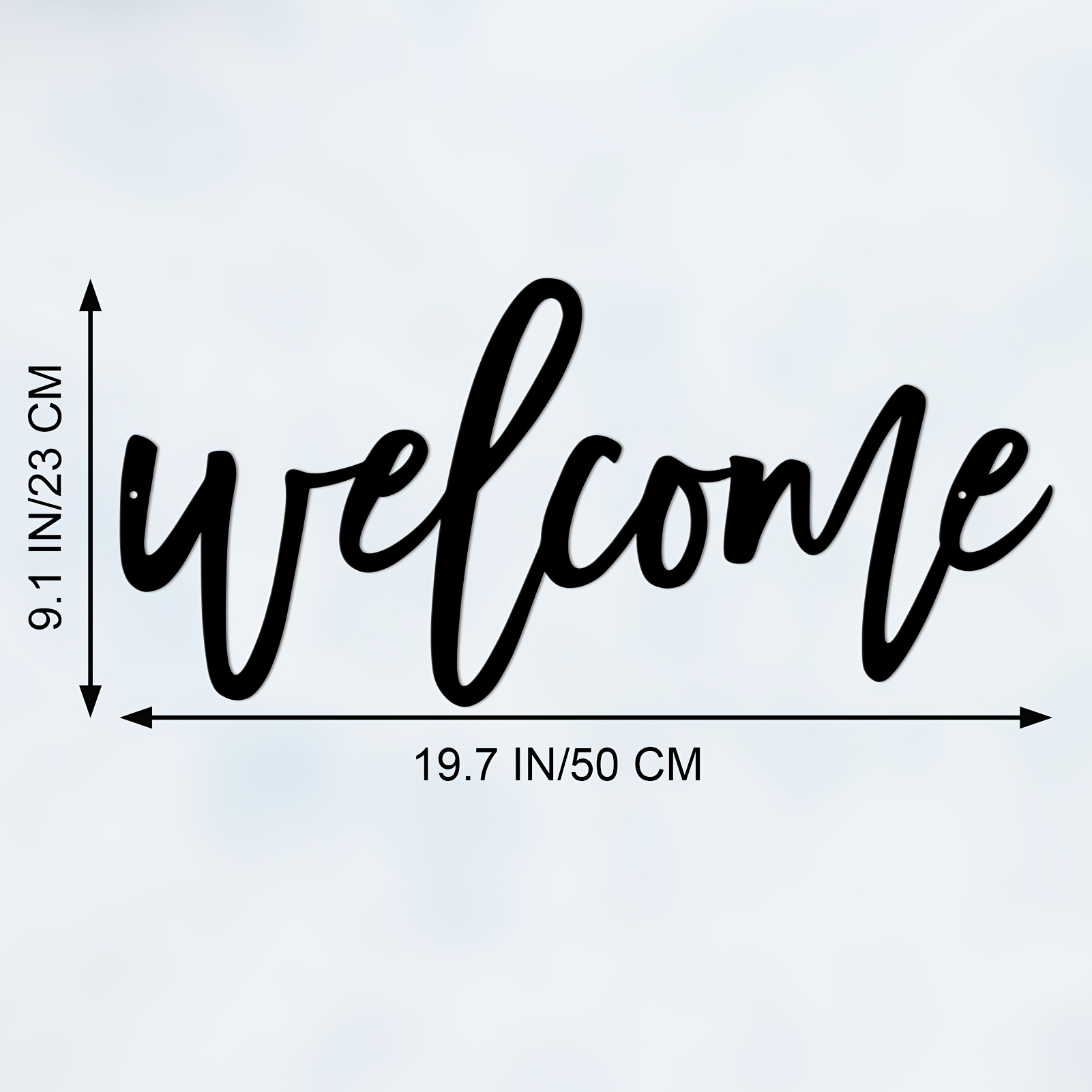 TEMU A Large Sign Metal Wall Art, 50Ã23cm, Metal Welcome Sign, Indoor And Outdoor Room Kitchen Decoration