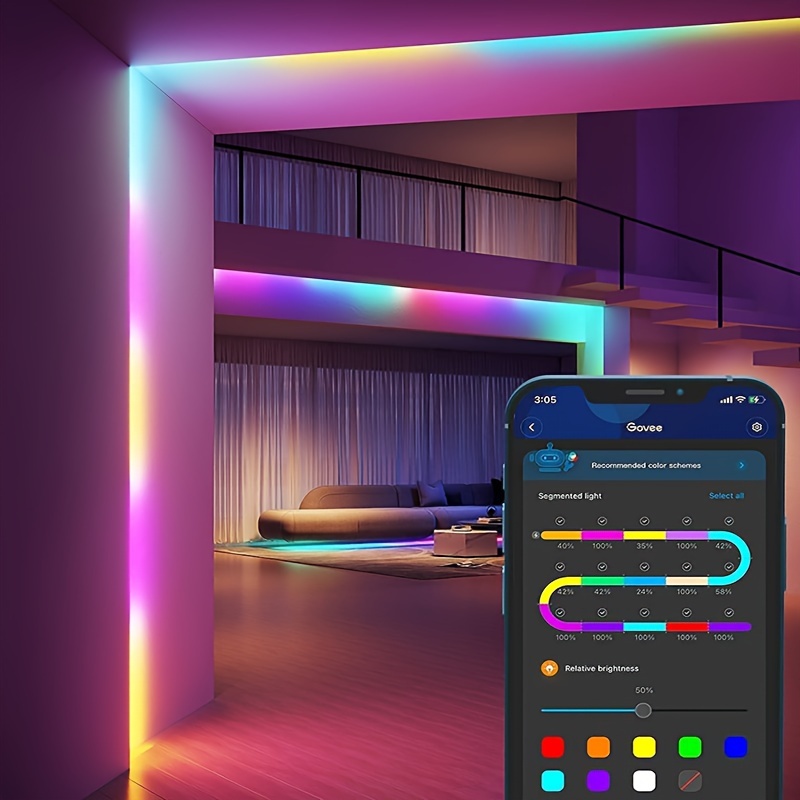 16 4ft 5m 5050 rgb strip lights wireless control led strip lights usb powered strip lights for any room dimmable led strip light valentines day decorations bedroom living room home christmas party decoration decoration details 3