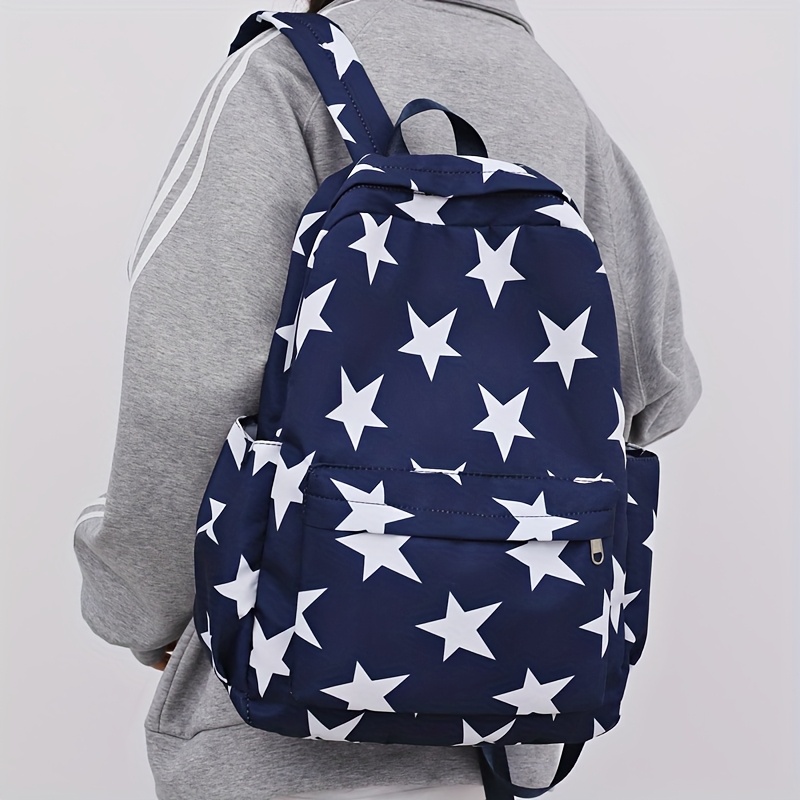 TEMU New Pentagram Print Backpack, Casual Fashion Shopping Bag, Multicolor , Suitable For School, Daily , And Travel, Durable And Lightweight Design,