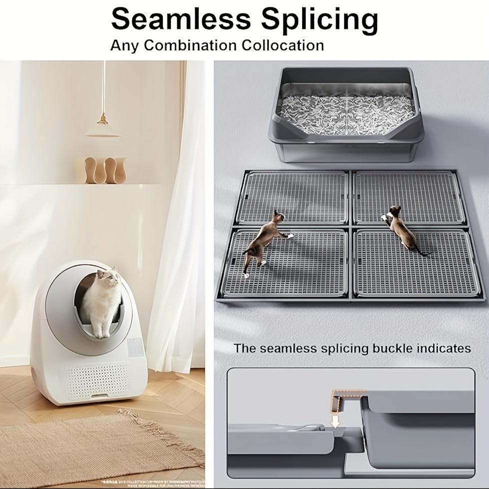 Kattenbak voor Konijnen en Kleine Huisdieren met Raster, Ontworpen om Omval te Voorkomen, Geschikt voor Cavia's, Eekhoorns en Katten, Inclusief een Trainingsbak voor Huisdieren in hun Kooien