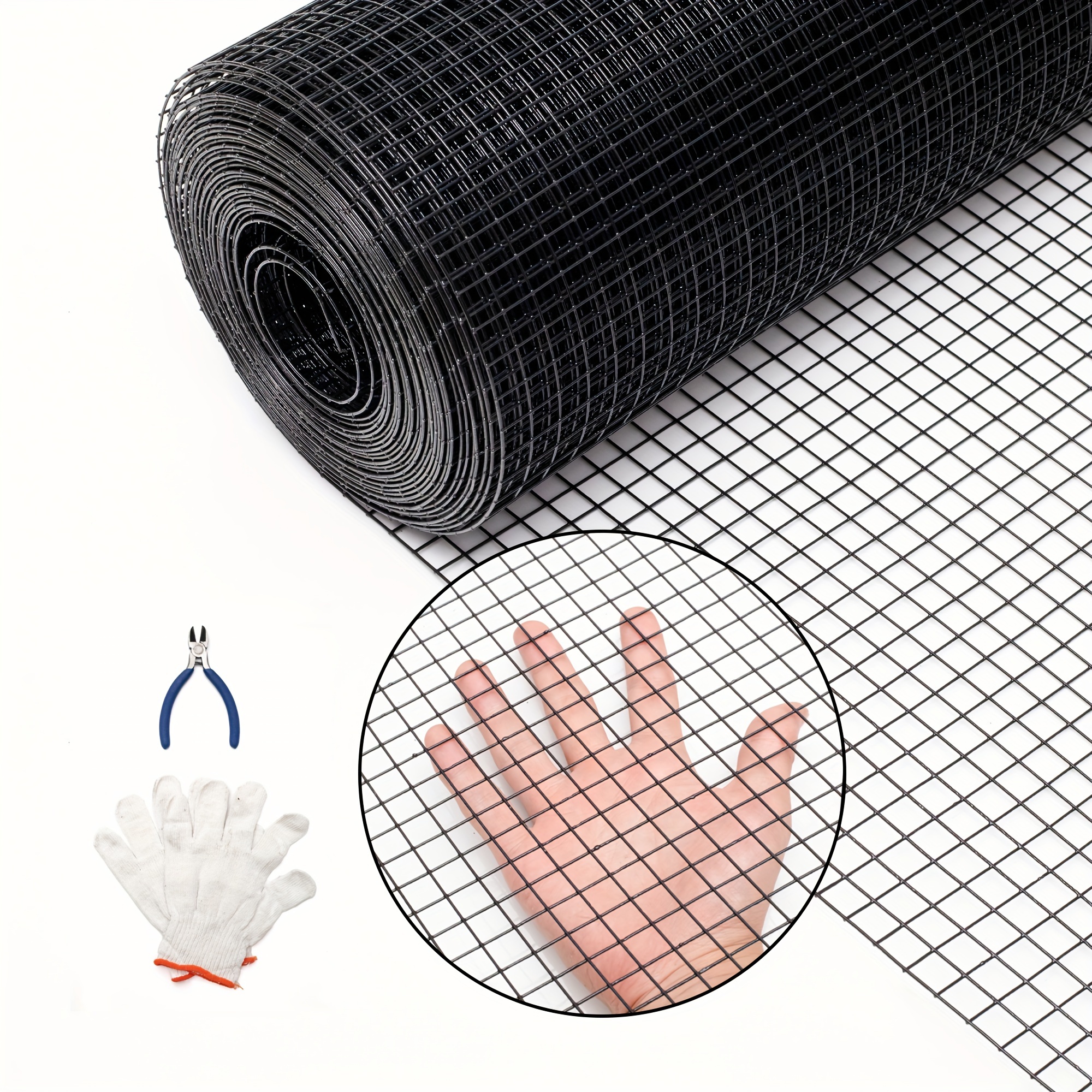 

Hardware Cloth 1 Inch Chicken Wire Fencing Galvanized Welding Garden Fence Roll Square Mesh 16 Gauge Chicken Rabbit Snake Cage Heavy Duty Welding Fencing