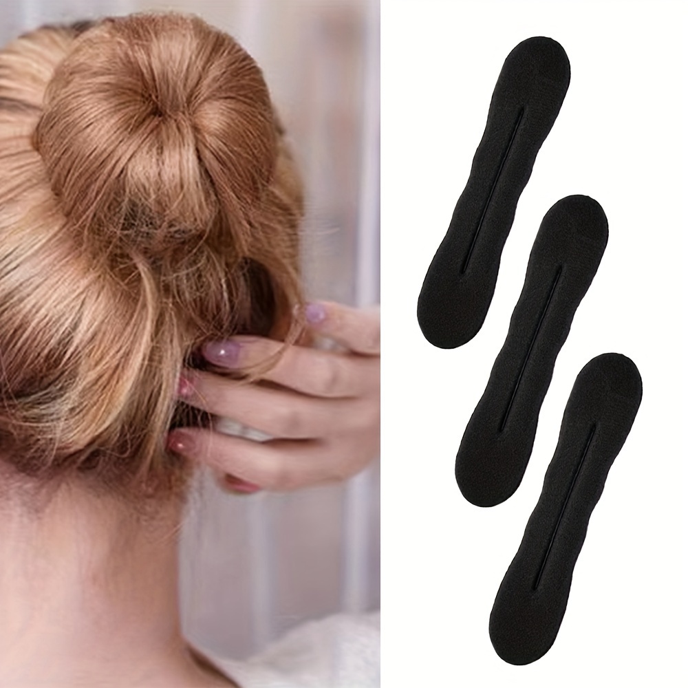 Set of 3 Large Bun Makers Featuring Strong And Sponge Accessories That Are Reusable for Hairstyles Like Bu