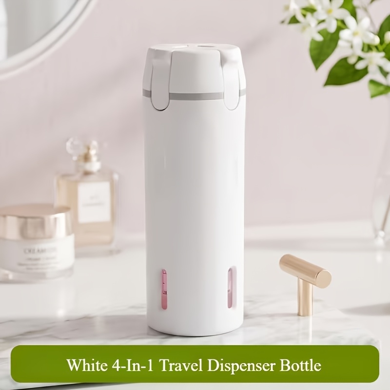 TEMU 4-in-1 Leak-proof Travel Bottle Set, Reusable Round Plastic Containers, Suitable For Shampoo, Conditioner, Body Wash, And Lotion Compact Travel