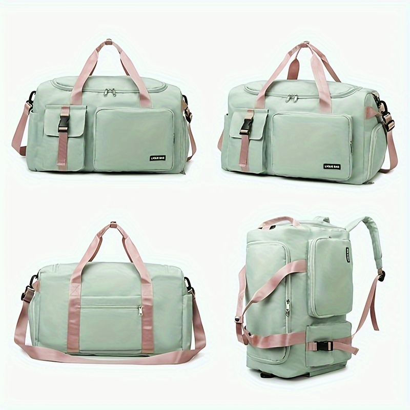 versatile women's travel gym bag chic pink multi functional
