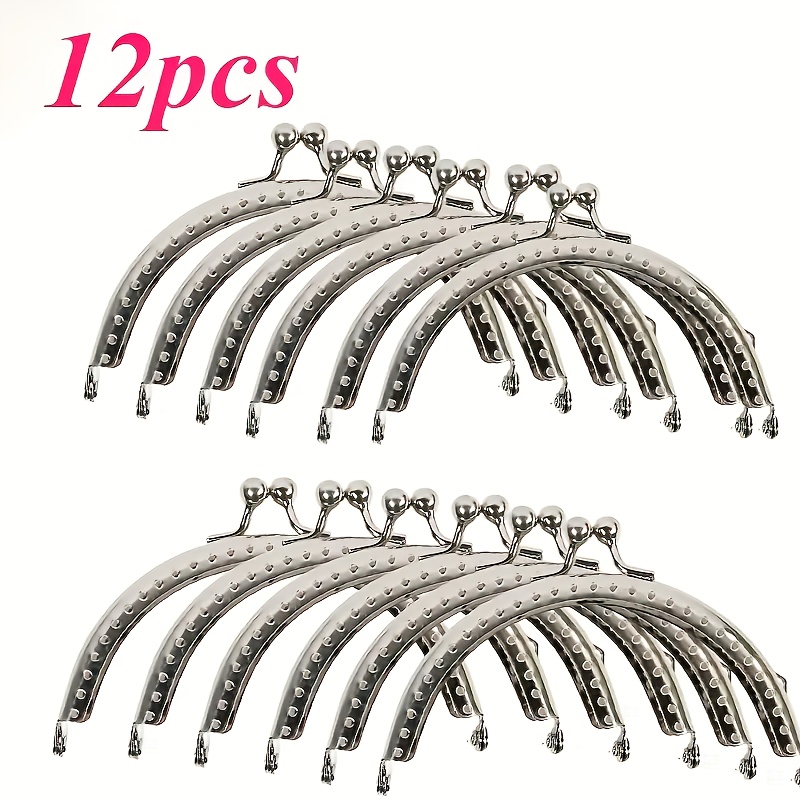 E-shop 12er Set Retro Metallrahmen Schnalle - Zubehör für die Herstellung von Geldbörsen und Handtaschen - 3,35-Zoll Ersatz, für die Herstellung von
