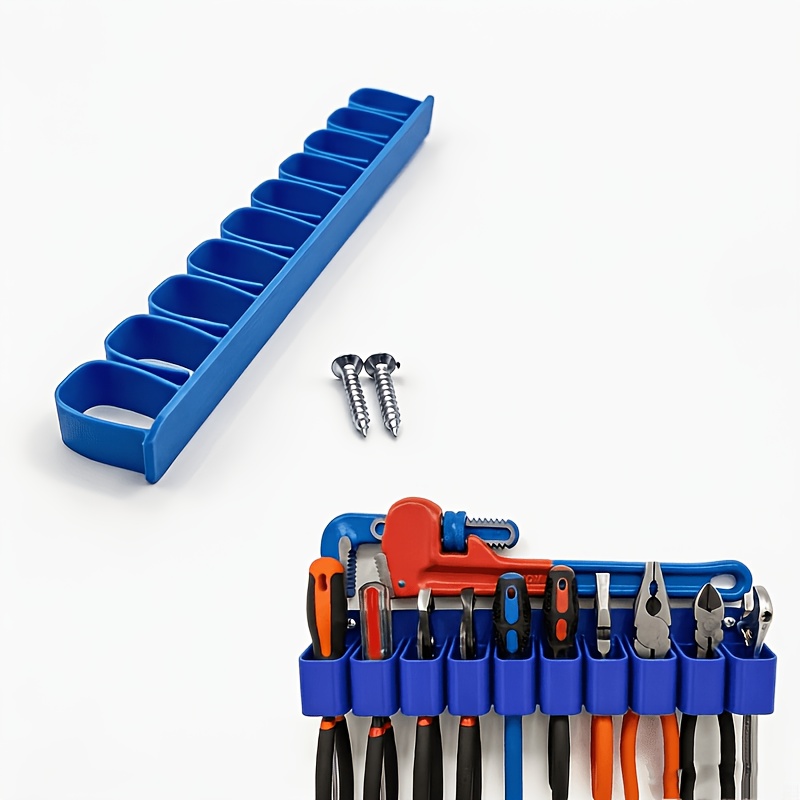 TEMU Nuovo Porta Cacciavite e Pinze da Parete Blu Scomparti, Rack Organizer per Attrezzi da Garage Compatibile con Pannello Forato per , Capannone,