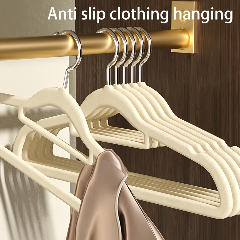 

10-pack Velvet Hangers, Dual-use Space Saving Non-slip Clothes Organizers For Adults And Children - Multipurpose Closet Hangers