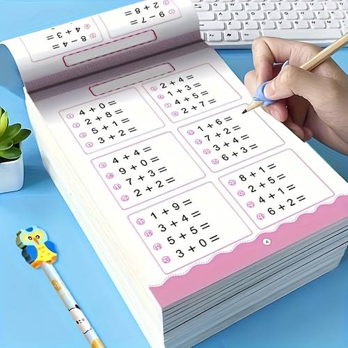 96 page colorful math workbook with practice addition subtraction notebook for preschoolers perfect christmas halloween gift math learning tool for