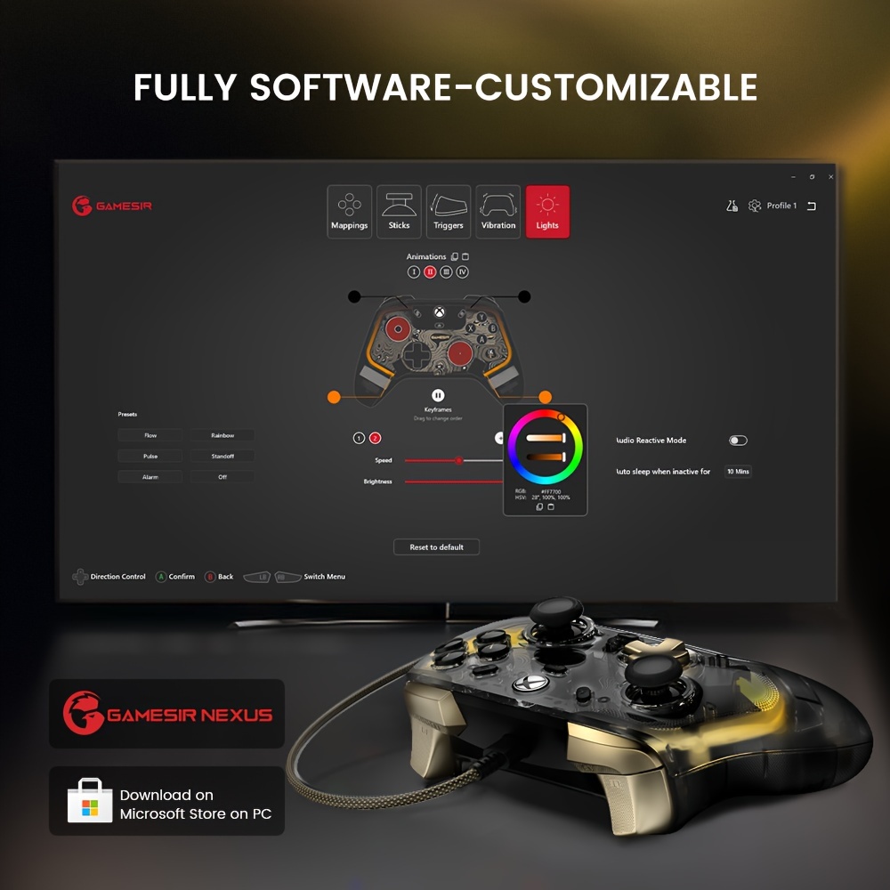    flux   wired controller for   rgb lighting and hall effect joystick compatible with     s   one   11pcs     Product details 7
