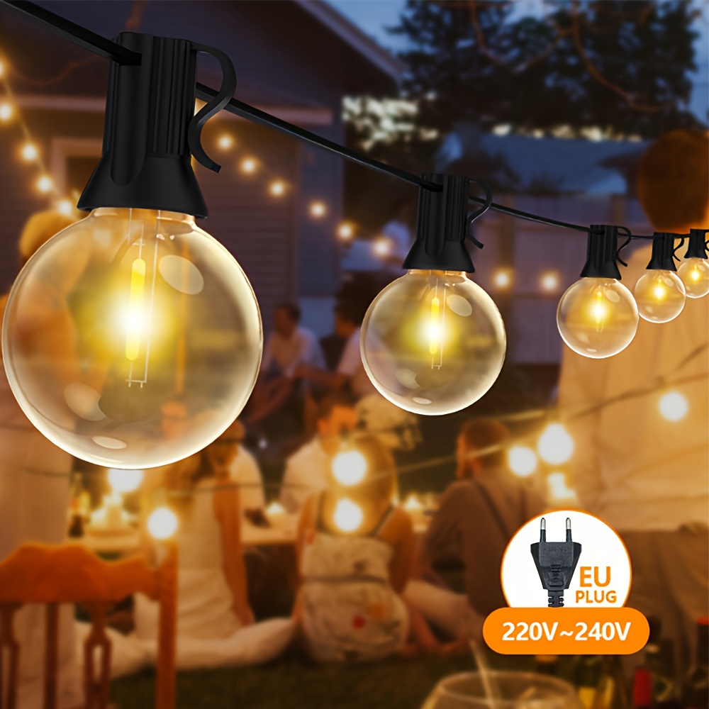 32 31m 26 21m 17 07m 12 8m 9 14m 5 5m g40 led string lights outdoor terrace lamp e12 socket   earth party garland string bulbs outdoor garden wedding lights outdoor christmas lighting backyard hanging light