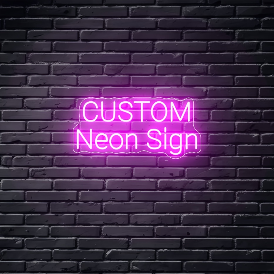 1pc   dimmable customizable led neon sign for   gym coffee bar acrylic lamp shade usb powered push button control low voltage 36v personalized wall decor for   birthday gift