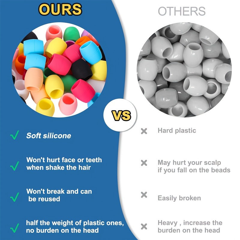 25pcs 50pcs plastic pony beads women teens retro Temu Ireland - Main Image