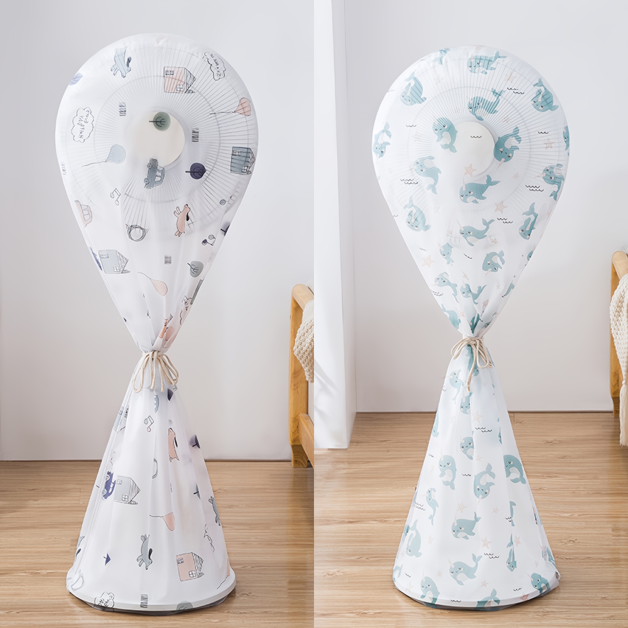 TEMU Ensemble de 2 housses anti-poussière pour ventilateur, couverture universelle intégrale pour ventilateurs sur pied, housse anti-poussière pour