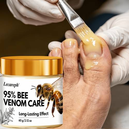 95 % bienenvenom ultra-starke nagelcreme 60g, stärkt, schützt nährt nägel, festigt gesunde nägel widerstandskraft, verbesserung des glanzes, tiefe pflege, enthält bienenvenom, hyaluronsäure, vitamin e, professionelle pflege