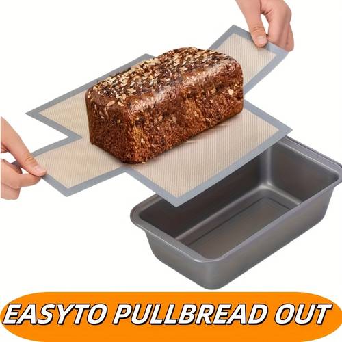reusable silicone bread loaf pan liner for 9x5 inch or 1 loaves non resistant up to 356 f yeast bread baking nonstick surface durable silicone kitchen accessories baking molds