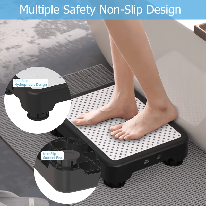 heavy duty anti slip mobile step stool with anti slip steps sturdy base suitable for indoor outdoor elderly bathroom toilet stairs standing assistance equipment elderly assistance textured surface anti slip design standing support step pad