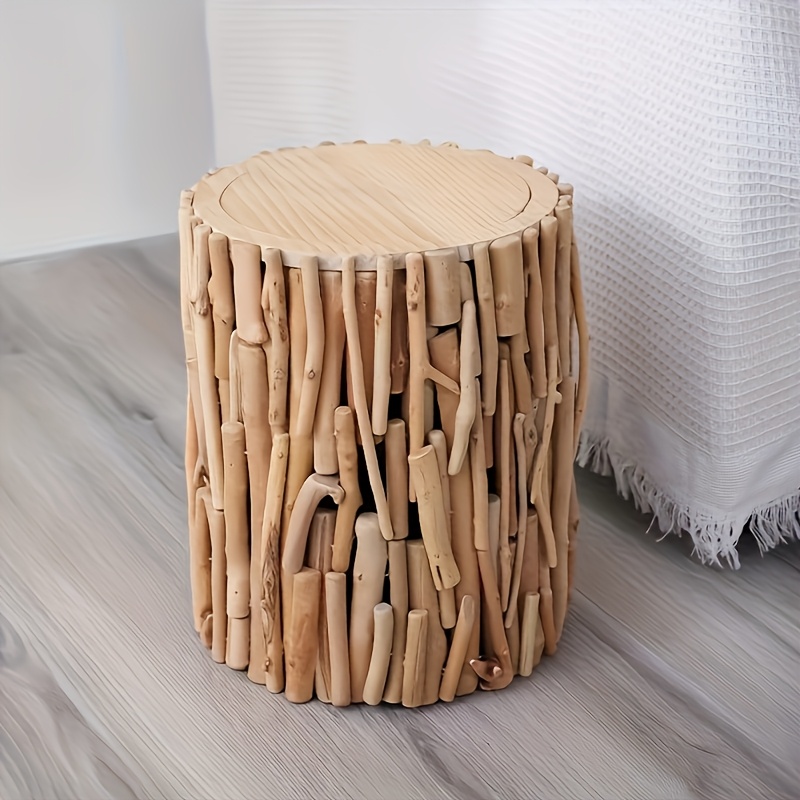 [Stay Slow Life] Purely Handmade Nordic Style Ins Popular Trash Can, Solid Wood Household Living Room Japanese Style Easy Bedroom Office Creative High Paper Basket, Creative Trash Can, Exquisite Workmanship, Very Beautiful, Really Beautiful