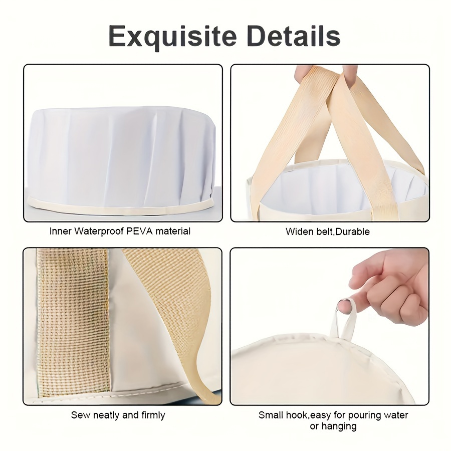 3pcs portable foldable   soak tub unscented non electric collapsible     with reinforced Product details 3