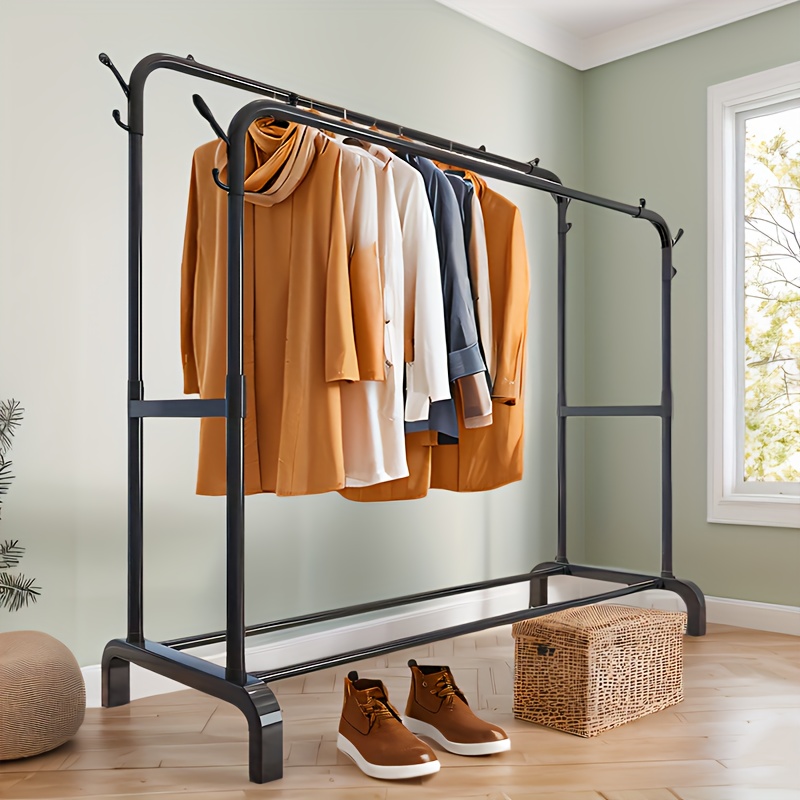 

Steel Clothes Rack - , Double For Hanging & Drying, -duty Organizer For , , Bathroom -