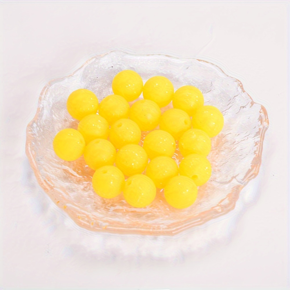 60pcs Glitter Silicone Beads in 6 Vibrant Colors for DIY Jewelry