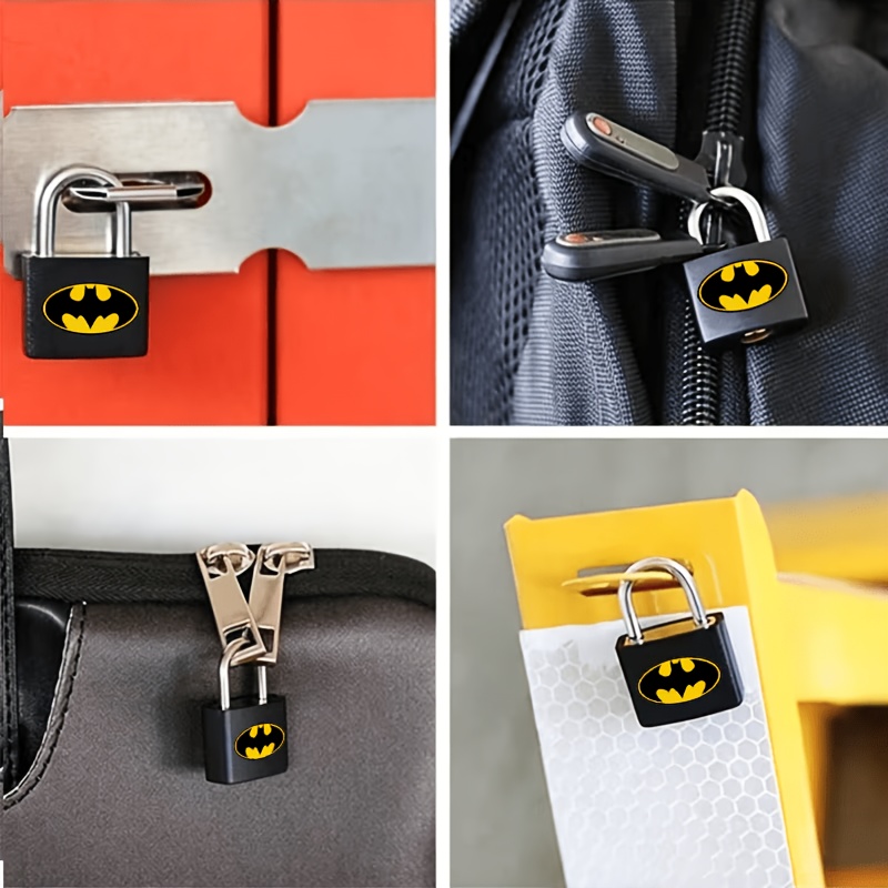 Batman-themed Printed Mini Portable Padlock with 2 Spare Keys