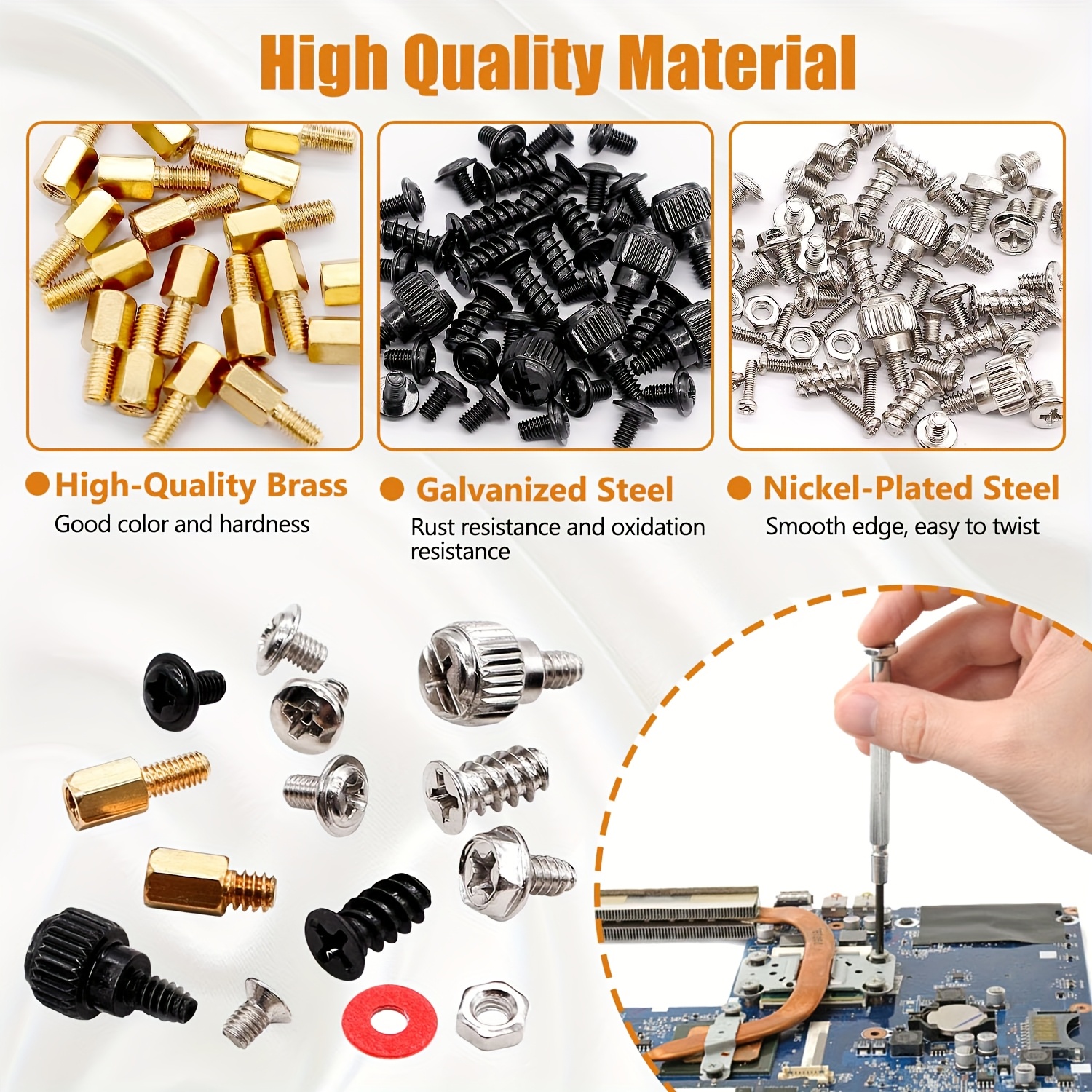 502pcs computer screw assortment kit standoffs screws hdd Temu