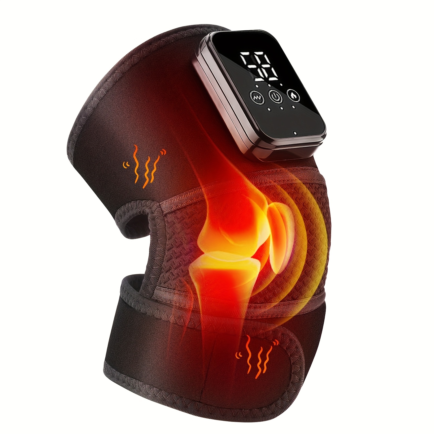 TEMU Heated Knee Massager, Wireless Design, Portable Heated Knee Pad For , 3-in-1 Shoulder And Elbow Heating Pad With Vibration, 2500mah Battery Knee