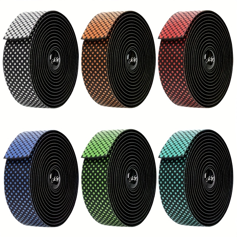 High-* Handlebar Grips Sweat-Absorbent, Non-Slip, Shock-Absorbing,  Comfortable Grip Tape with Polka Dot Pattern Ideal for Road Bikes in  Black,