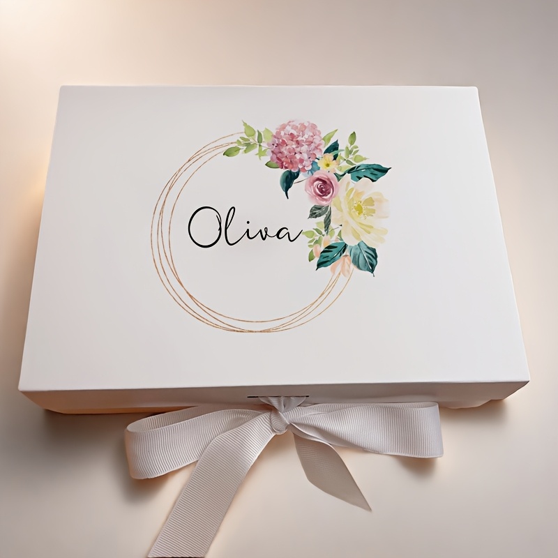 TEMU Custom Name Bridesmaid Wedding Gift Box For Guests, Gift Box For Proposal Party, Personalized Name Groom Best Man Gift Box, Valentine's Day