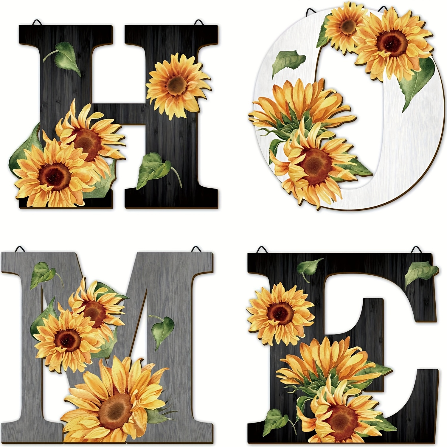 

[ ] 4pcs Wood - Horizontal Orientation, No Needed, Featherless, Wood , Pattern, For , For // Decoration