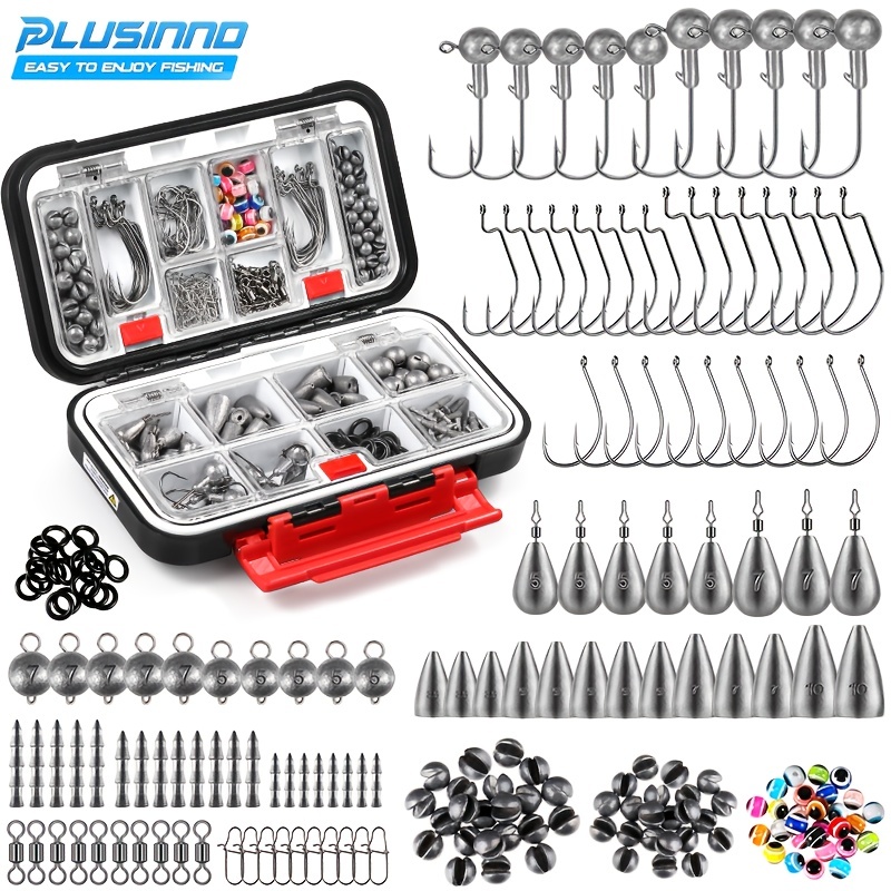 

264pcs Fishing Accessories Kit, Fishing Tackle Box With Tackle Included, Fishing Accessories Box, Fishing Gear Set Equipment For Bass Trout, Fishing Gifts For Men