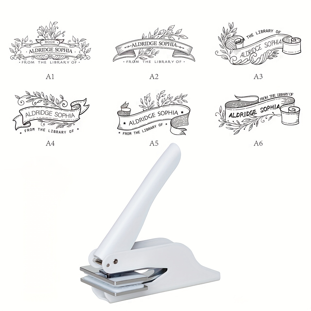 TEMU Customized Personalized Book Stamps, Book Embossing Stamps, In 9 Colors, Rectangular Embossing Stamps, Library Stamps, Bookplate Stamps, Perfect