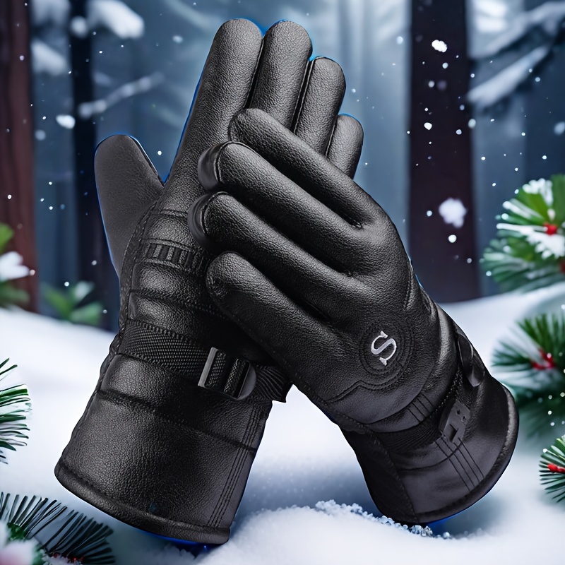 

- Thickened Gloves - Windproof, & - For