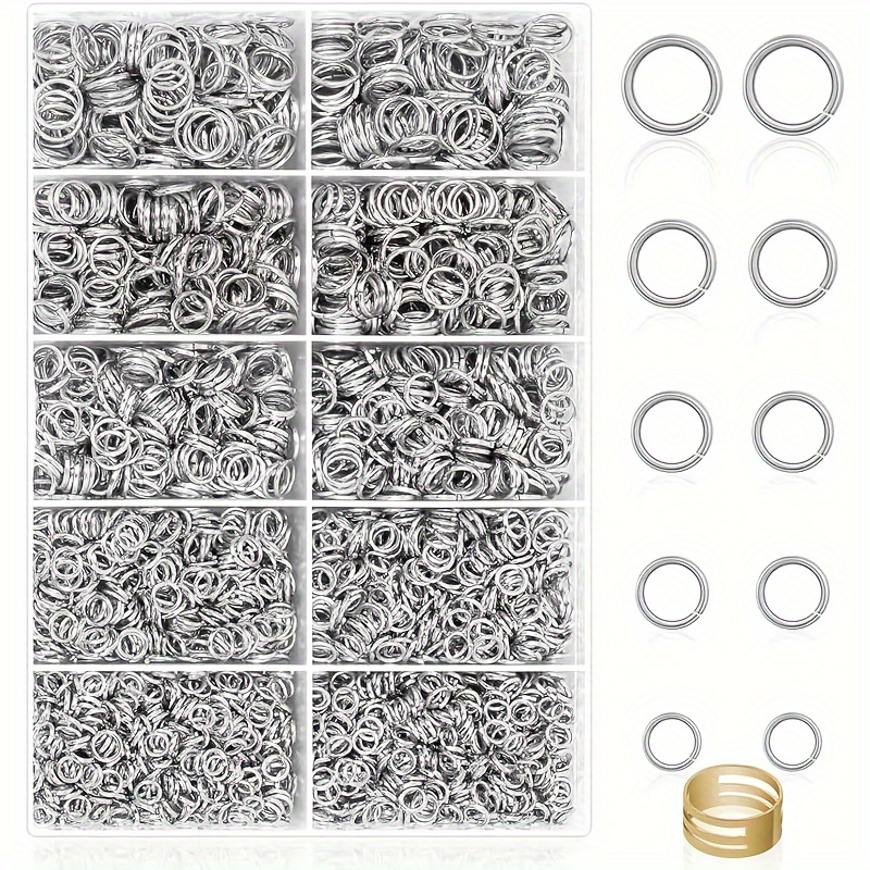 4600pcs Silvery And Golden Jump Rings With Open/close Tools For Jewelry Making And Necklace (assorted Sizes)